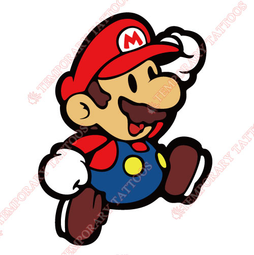 Mario Customize Temporary Tattoos Stickers NO.1360